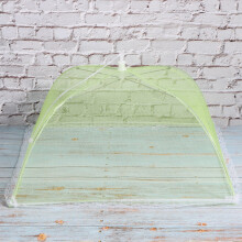 2PCS Foldable Green Mesh Food Cover Tent 43x43cm, Anti-Mosquito