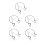 5Pcs Iron Floating Railing Planter Shelf Set 29x27x12cm 16