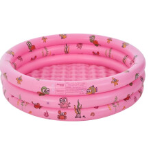 Family Pool Inflatable Swimming Pool for Garden and Backyard, Pink Round Fishing Pool, 100x35cm Thickened Beach Toy