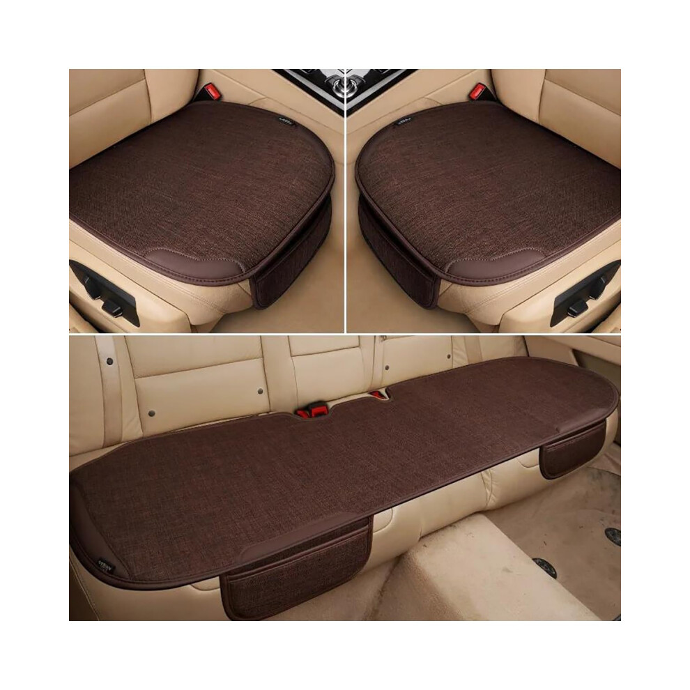 Car Seat Cushion Cover Universal Linen Non-Slip Ventilated Pad For All Seasons Compatible With Most Vehicles B3 6038364227959