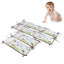 4pcs Baby Cot Bumper Set Breathable Soft Mesh Edging, 132.5x25.5cm