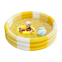 Swimming Pools For Kids - Yellow Inflatable Outdoor Pool, Thickened Water Pad for Baby, Family Camping, Indoor Backyard Play