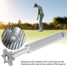 Golf Club Grooving Sharpener Tool - Aluminium, Silber, 110x21x12mm