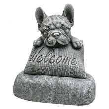 French- Statue Welcome Sign Outdoors Sculpture Ornament for Home Lawn