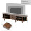 TV Stand + Coffee Table 2 Set, Dark Walnut, 175*40*42cm + 100*50*40cm 3