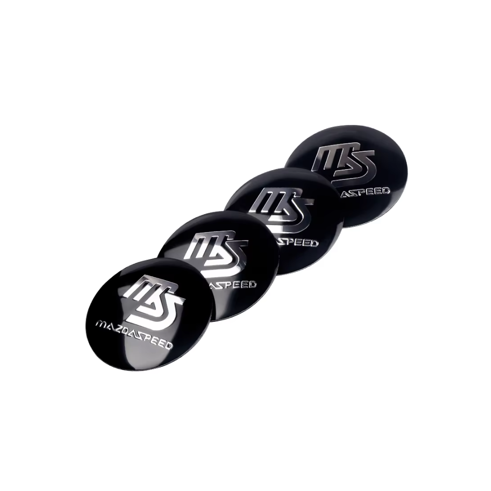 (56Mm Ms ) 4Pcs 56Mm Car Wheel Center Hub Caps Cover Rim Exterior Decals Stickers Badge For Mazda 5 6 Axela Cx-5 Cx-7 Mx-5 Auto Decoration Black 6935522261193