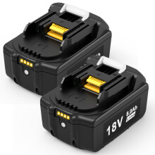 2Pack 8.0Ah Lithium Battery for Makita 18V Battery BL1850 BL1860 BL1840 BL1830 BL1815 LXT LED Indicator
