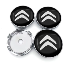 (Citroen-Black-4PCS) 4pcs 60mm Car Wheel Center Hub Center Cap Rim Hub Dustproof Cover Emblemem For Citroen DS SPIRIT DS4S DS5 5LS DS3 DS4 WILD RUBIS