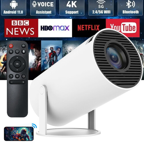 4K Projector Smart HD LED 5G WiFi Bluetooth HDMI USB Android Theater 1