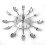 Modern Unique Aluminum Spoon Fork Clock Cutlery Kitchen Wall Clock Silver 9