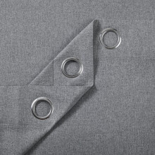 (Charcoal Linen, 66" x 90" (168cm x 228cm)) 100% Blackout Curtains Crushed Velvet & Linen Curtains Pair with Tie Backs