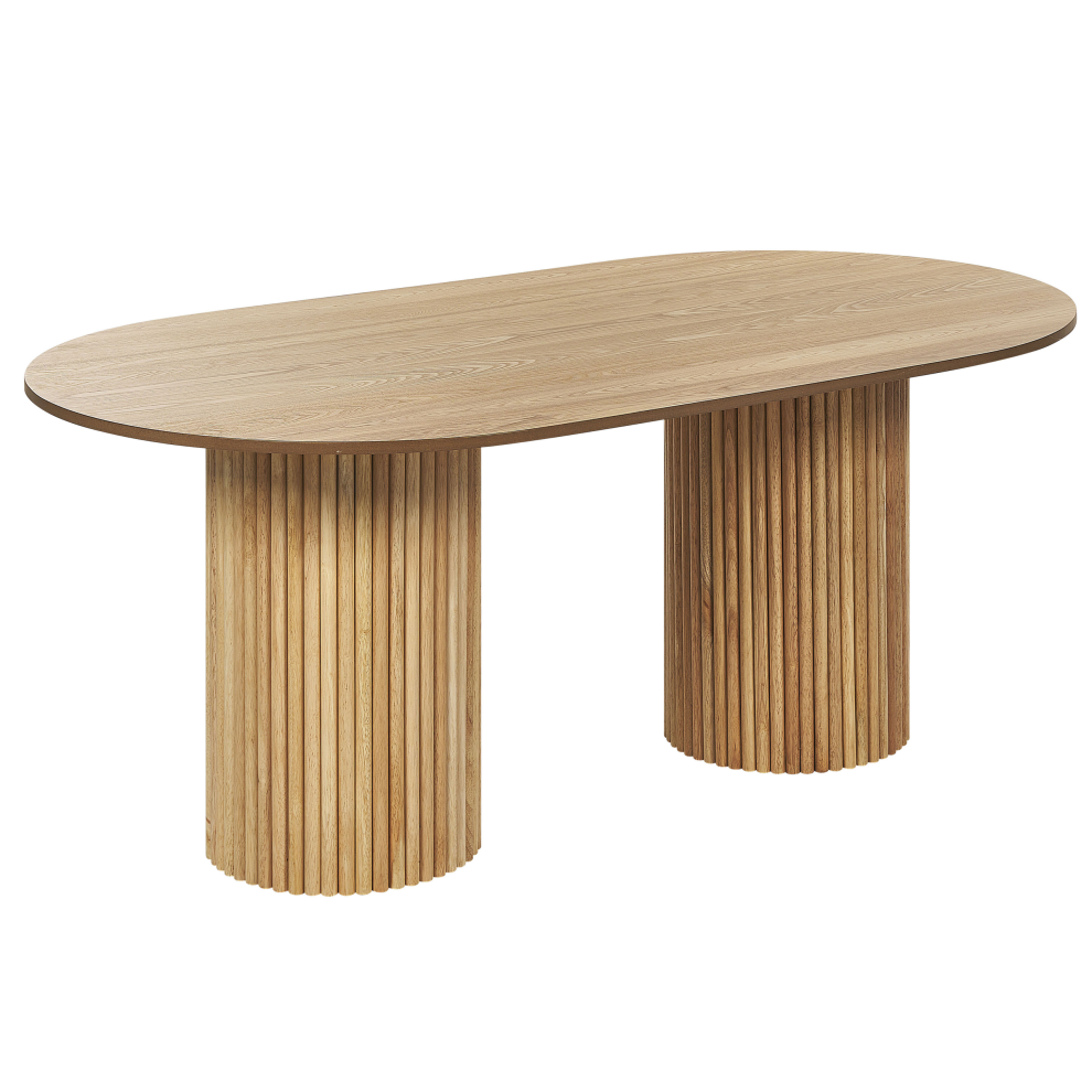 Dining Table SHERIDAN Natural Ash Wood 180 cm 100 cm