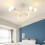 Ceiling Light Modern Wrought Iron Chandelier Ceiling Lamp for 4