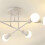 Ceiling Light Modern Wrought Iron Chandelier Ceiling Lamp for 3