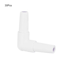 30Pcs White Aquarium Oxygen Pump Tube Connector, 2x2cm
