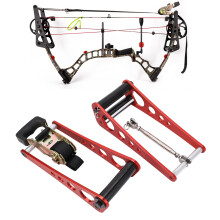 Compact Hand Held Archery Bow Press in Red Aluminum Alloy for Accurate Tuning