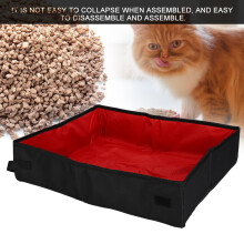 Faltbare rote Katzenklo-Box Tragbar für Katzen & kleine Hunde 50x40cm