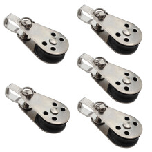 5pcs Stainless Steel Pulley-Other Single-Wheel 60mm Silver