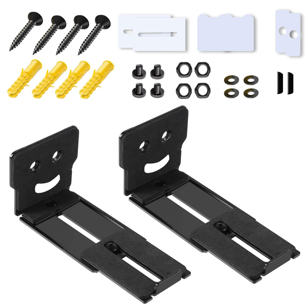 Speakers Slide Rails Heavy Duty Metal Adjustable Soundbar Mount For Home Theater Av Equipment Compatible With Various Models 6038364229588