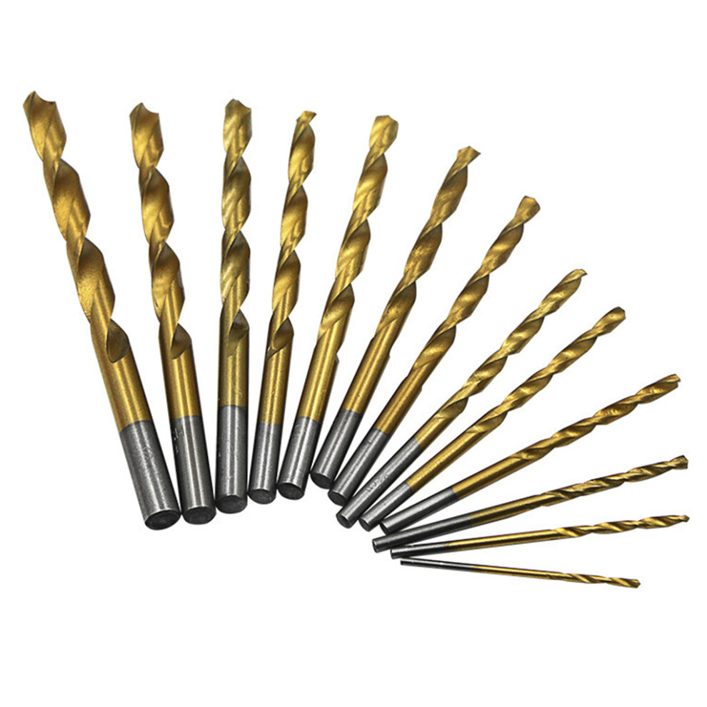 13Pcs/Set High Speed Steel Hss Straight Shank Twist Drill Bits 7754000106653