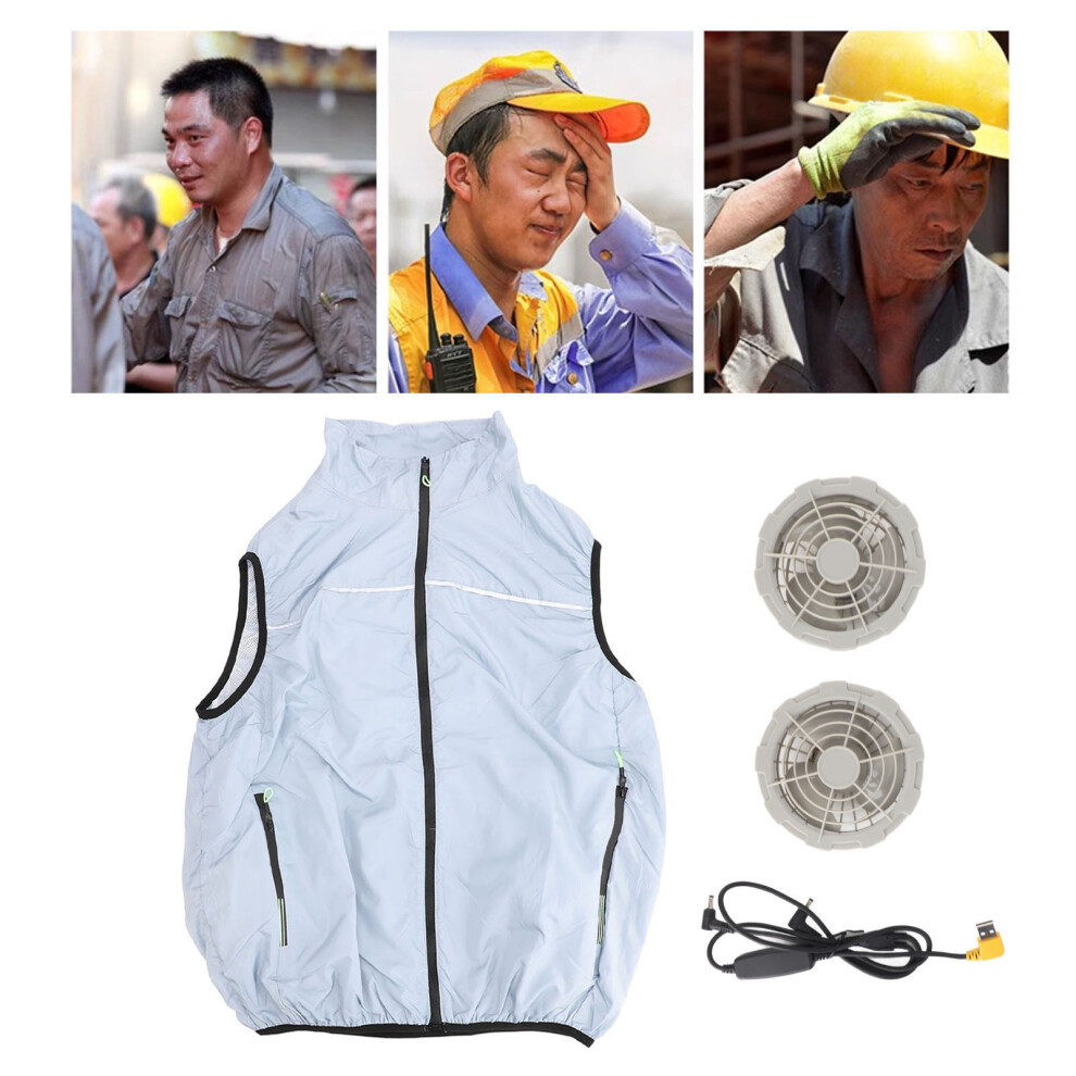Usb Air Conditioned Vest 4XL With 3 Adjustable Fan Speeds 8101347952549