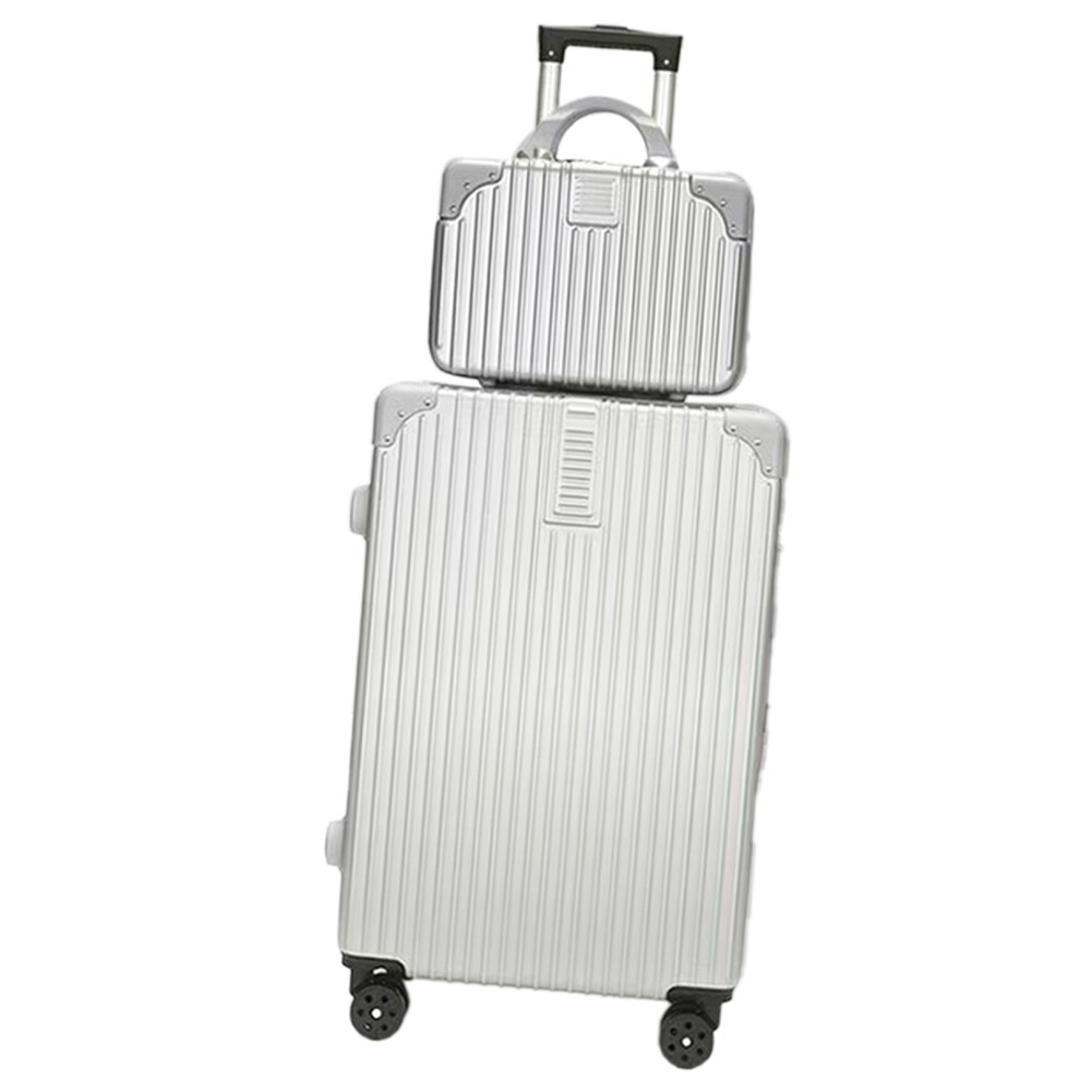 20 Inch Silver Grey 2-Piece Expandable Spinner Luggage Set with Lock-image-OPC-PKDFRG6-NEW