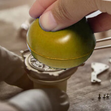 Herramienta para abrir cajas de relojes, bola de goma de 70 mm, amarilla