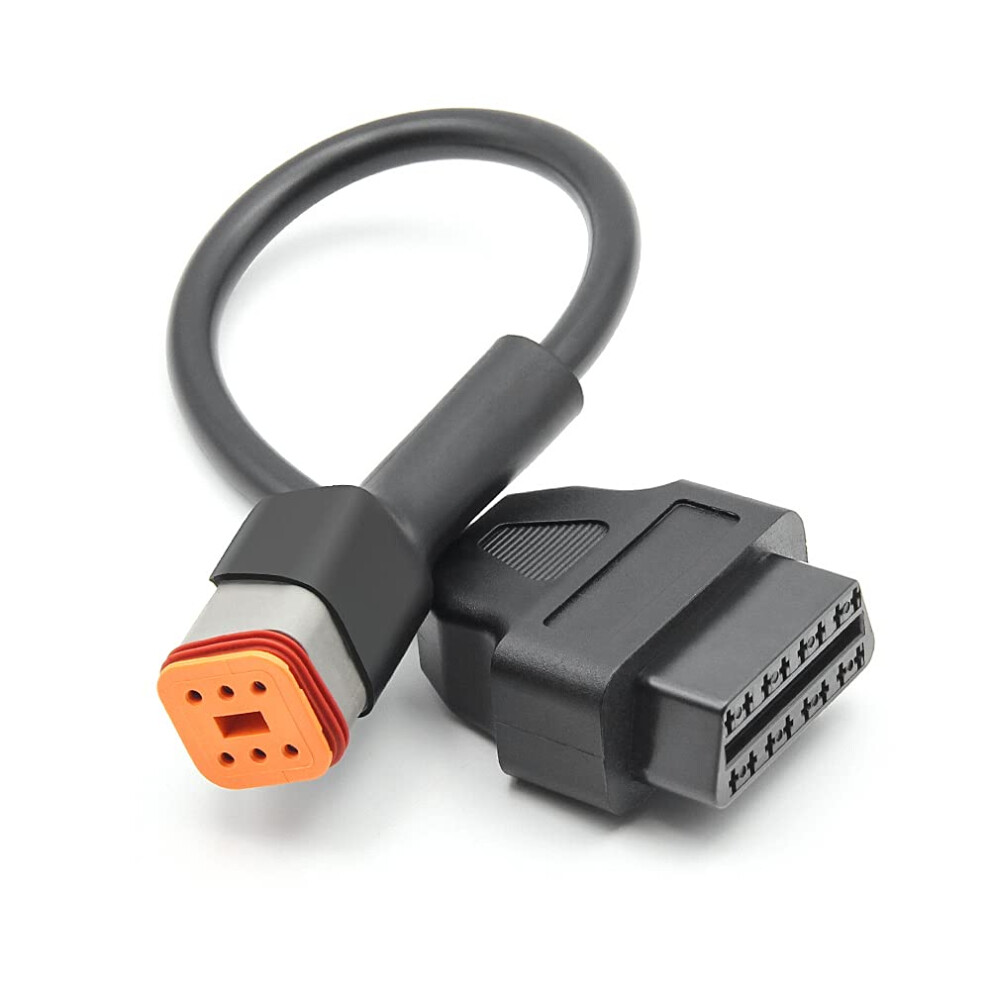 6 Pin Cable For Harley Davidson Motorcycle, 30 Cm Obd2 To 6 Pin Adapter, Compatible With Elm327 And Can Bus Systems 6038364229977