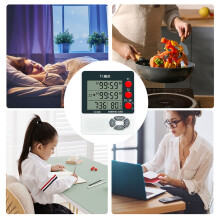 Temporizador de cocina LED grande ABS -19.9~70C 99h59m