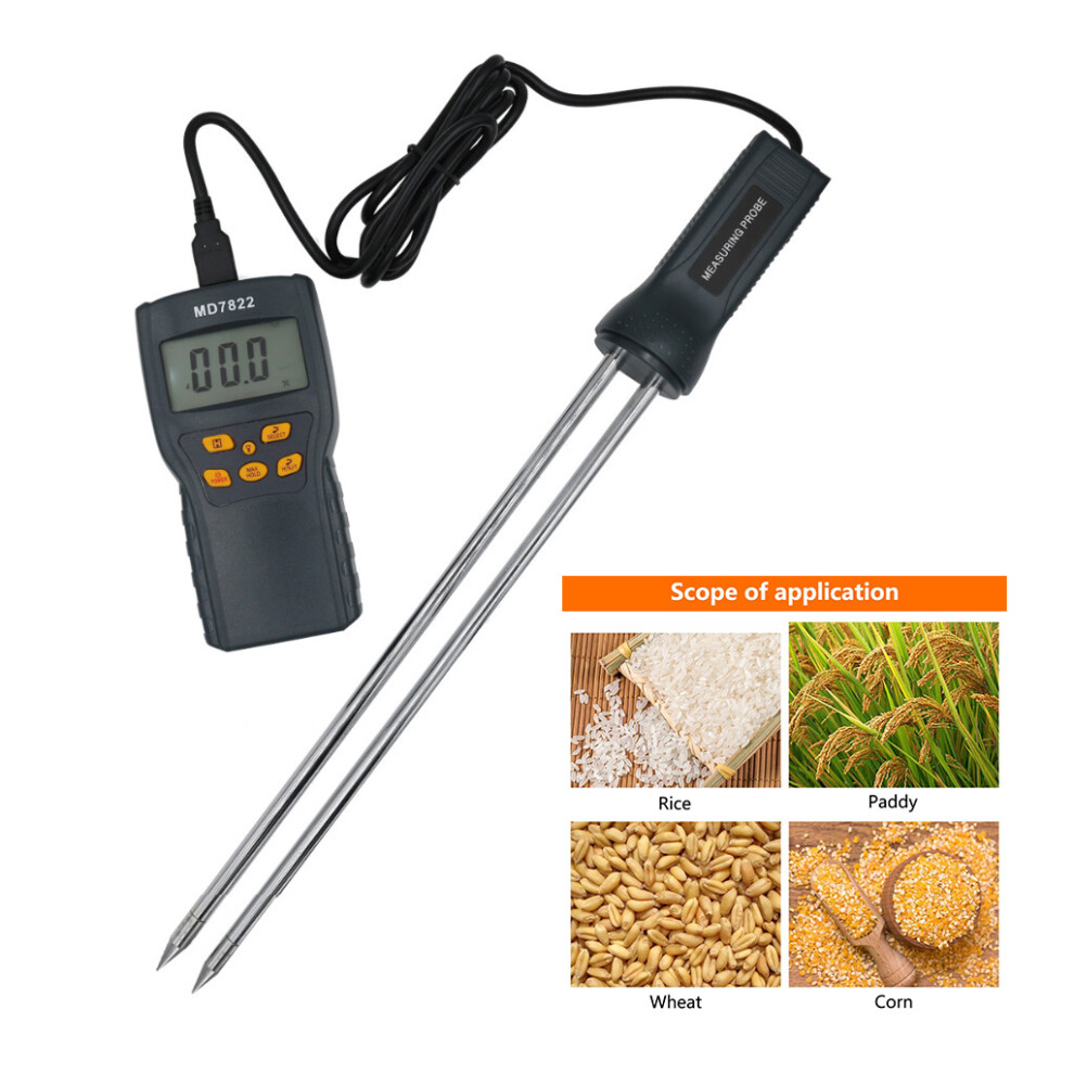 Grain Md7822 Lcd Display Digital Moisture Meter Humidity Tester