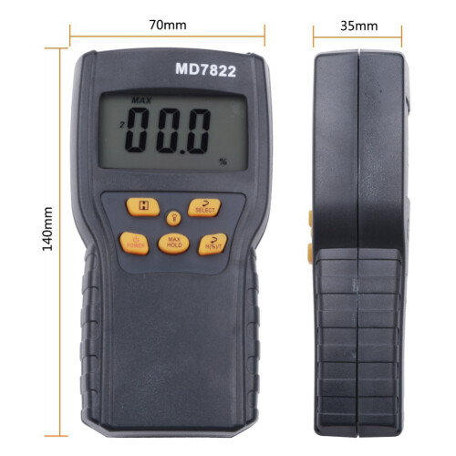 MD7822 LCD Display Digital Grain Moisture Meter Humidity Tester 2