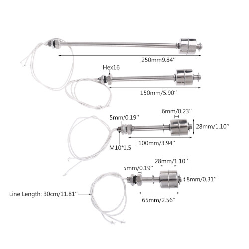 Stainless Steel Float Switch for Chemical for Tank Liquid-65mm 1