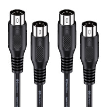 Cable Matters - Confezione da 2 cavi MIDI DIN a 5 pin - Cavo MIDI a 5 pin - 3 piedi