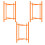 Opklapbare Mortelstandaards x 3 - 750mm hoog 1