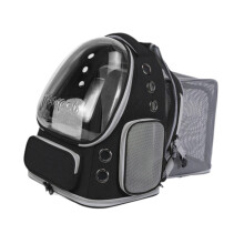 Cat Carrier Backpack Expandable Breathable Travel Carrier for Cats and Small Dogs, Black Bubble Design, Durable Material
