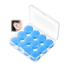Ear Plugs for Sleeping | Reusable Waterproof Moldable Noise Cancelling Ear Plugs for Snoring, Studying, Concerts, Swimming (Blue)