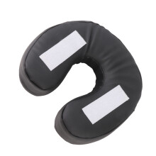 Almohada facial en forma de U negra de esponja PU de talla única