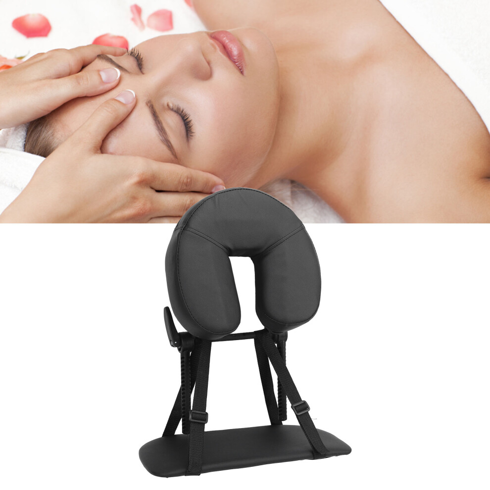 Black U-Shape Adjustable Face Cradle Pillow for Massage Table Beauty Salon