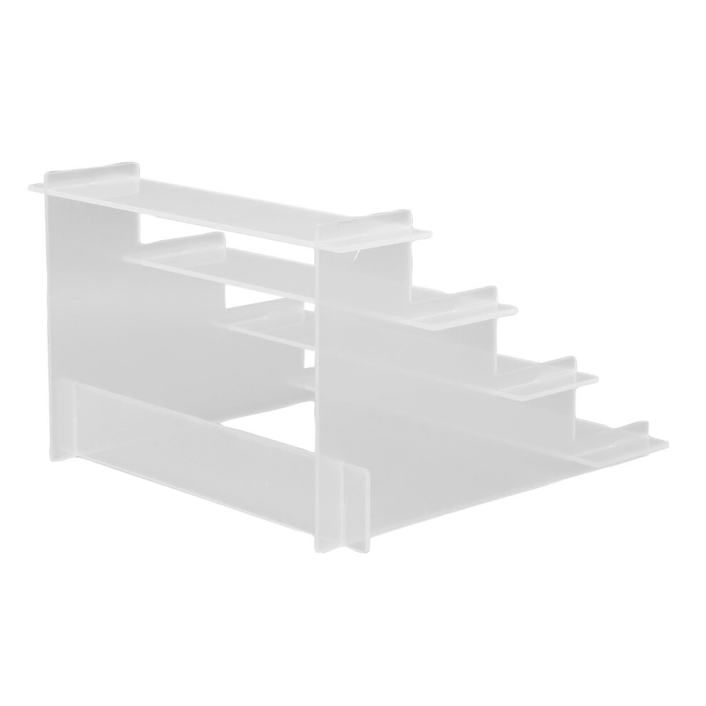 4-Tier Thickened Plastic Display Shelf 24x24x14.5cm White