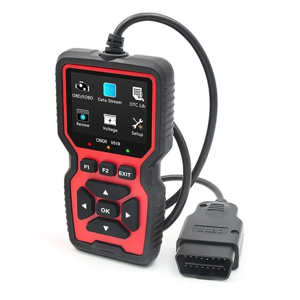 Obdii Automotive Code Reader Diagnostic Tool For Cars - Check Engine Fault Detector, Compatible With Most Vehicles Black 9016109726629