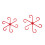 4Pcs Waterproof Plant Stem Holders Set, 4 Sizes, Red 9