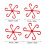 4Pcs Waterproof Plant Stem Holders Set, 4 Sizes, Red 2