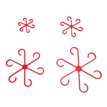 4Pcs Waterproof Plant Stem Holders Set, 4 Sizes, Red