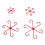 4Pcs Waterproof Plant Stem Holders Set, 4 Sizes, Red 1
