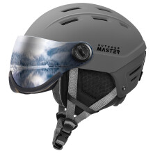 Casco da snowboard OutdoorMaster con occhiali da sci, casco da sci e visiera 2 in 1, occhiali staccabili, schiuma EPS protettiva e 14 prese d'ari