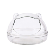 Hamster Sand Bathroom Sand Bath Container Transparent Sand Box for Squirrels Medium Size Durable Design