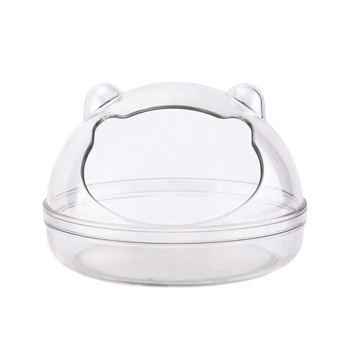 Hamster Sand Bathroom Sand Bath Container Transparent Sand Box for Squirrels Medium Size Durable Design