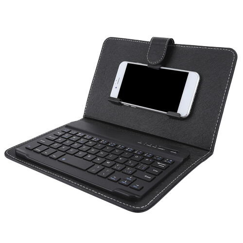 Wireless Bluetooth Spanish Keyboard with Leather 1