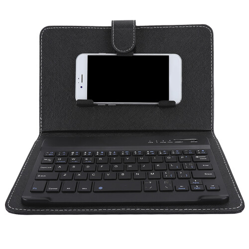 Wireless Bluetooth Spanish Keyboard with Leather 2