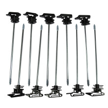 Electric Fencing Ribbon Insulators for Wooden Posts X10 (Long Arm)